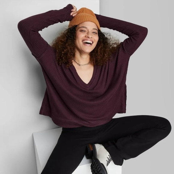 wild fable Tops - Wild Fable Ribbed Oversized Dolman Top